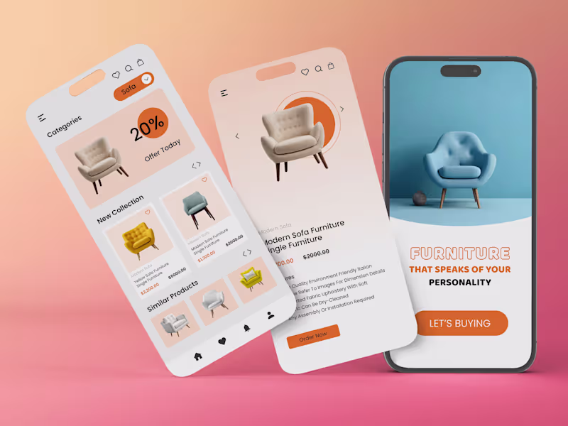 Cover image for UX/UI mobile app design with Figma