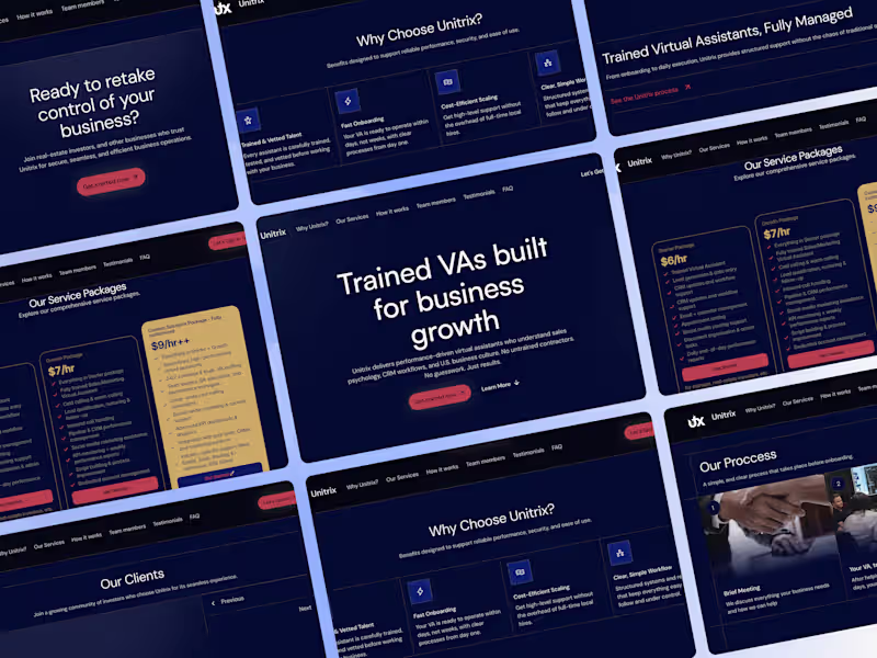 Cover image for Unitrix Framer Web Design & Development