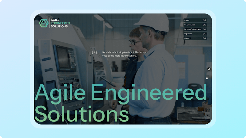 Cover image for Agile Engineered Solutions Website Redesign