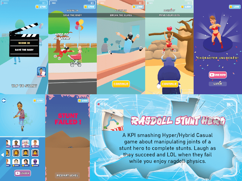 Cover image for Ragdoll Stunt Hero Game Design and Management