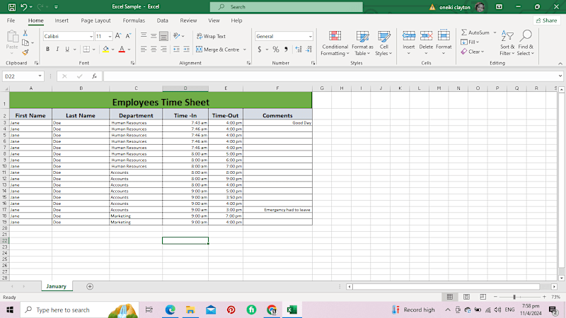Cover image for Data Entry Samples 