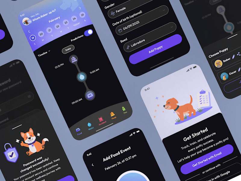 Cover image for Modern UI/UX Design for Puppy Tracker App