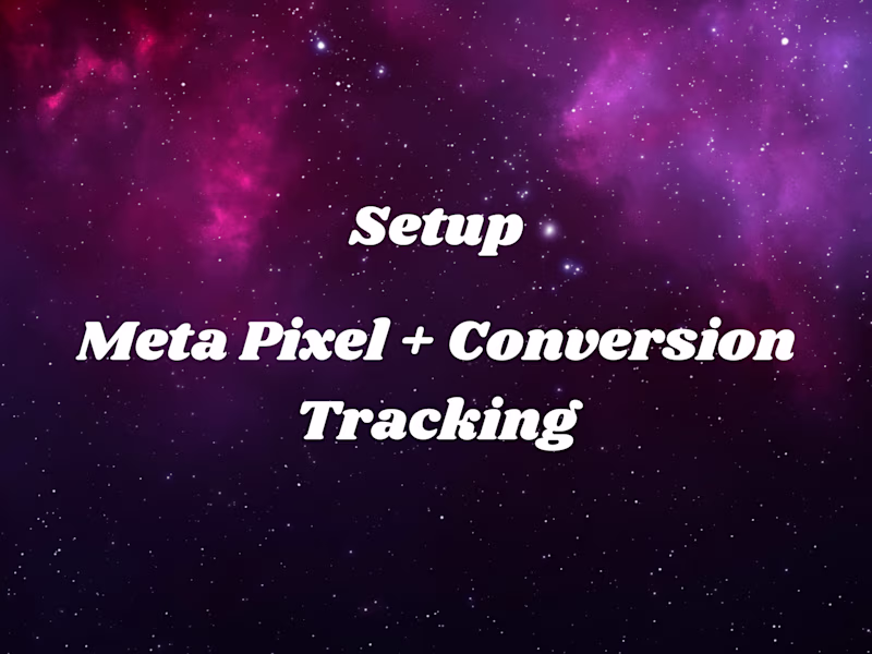 Cover image for Setup Meta Pixel + Website Conversion tracking