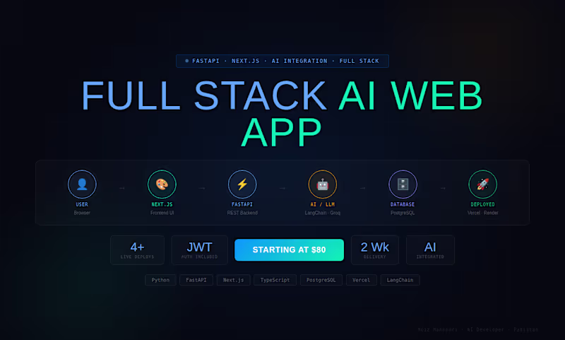 Cover image for Full Stack AI Web Application