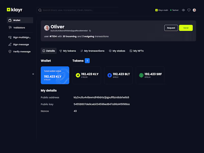 Cover image for Klayr Crypto Wallet and Explorer
