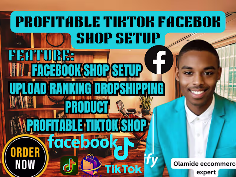 Cover image for create profitable tiktok and facebook shop upload rank product