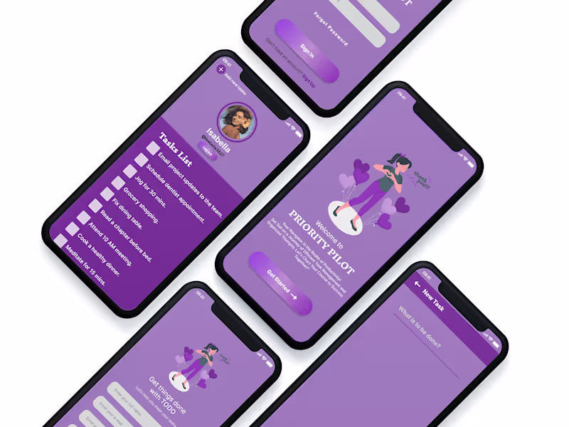 Cover image for Priority Pilot - Mobile App (TODO List) :: Behance