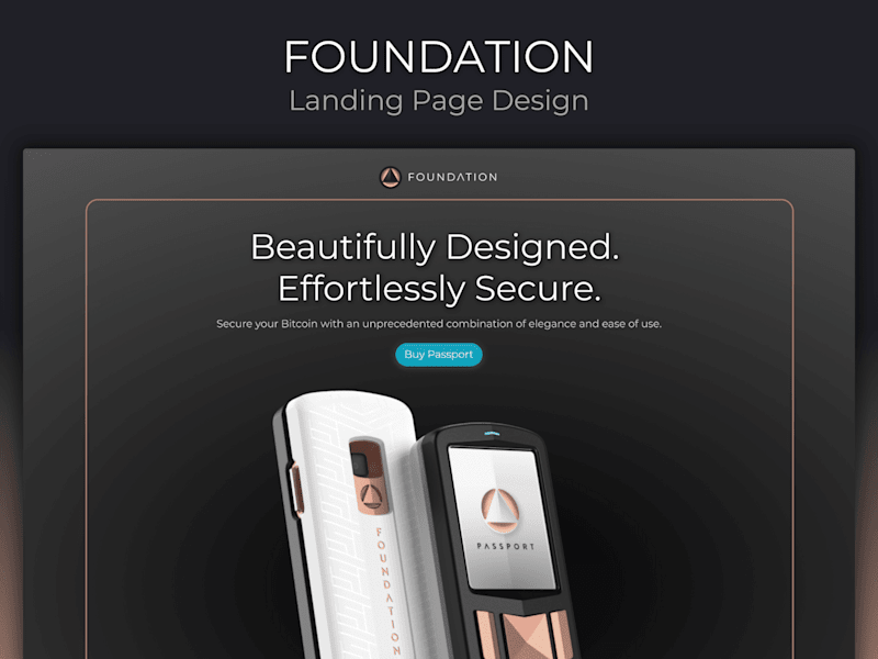 Cover image for Foundation Passport - A Product Landing Page Design 