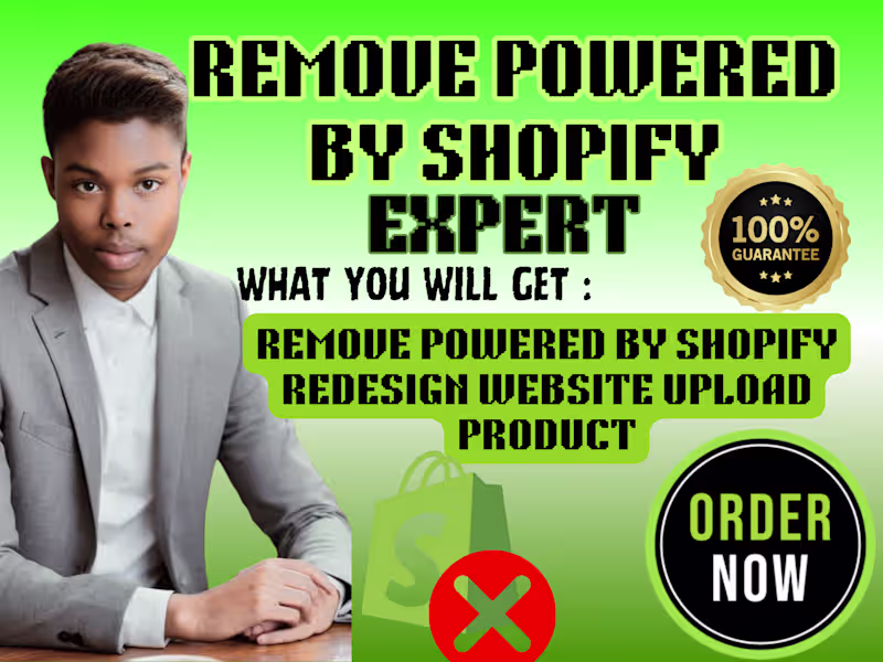 Cover image for remove powered by shopify  work on store sales and traffic