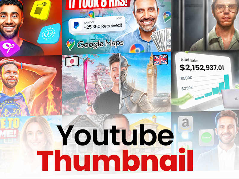 Cover image for I will design attractive CTR boosting youtube thumbnail 
