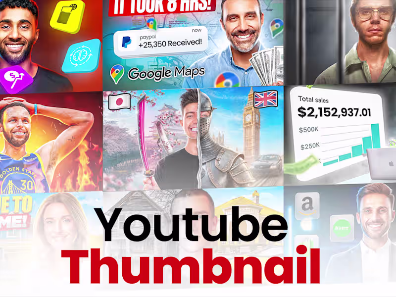 Cover image for I will design attractive CTR boosting youtube thumbnail 