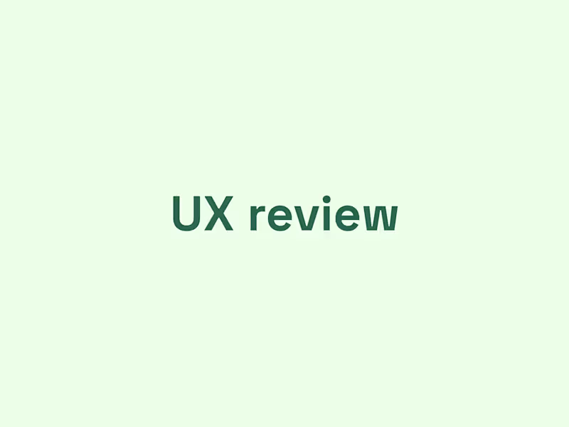 Cover image for UX review