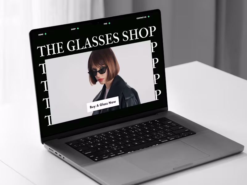 Cover image for The Glasses Shop E-commerce Website Design