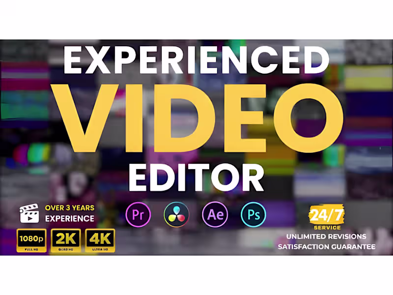 Cover image for I will provide expert video editing services