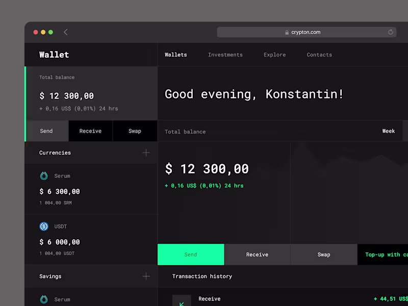 Cover image for Crypto wallet UI exploration
