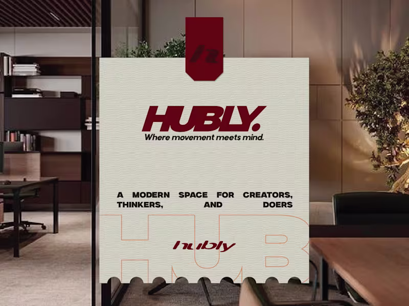 Cover image for Branding & visuals for HUBLY. A modern, innovative coworking...