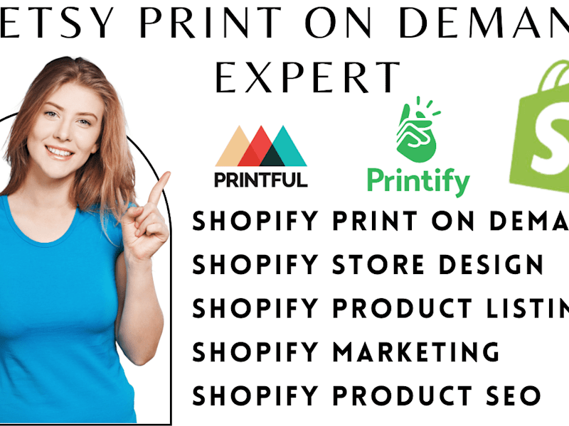 Cover image for I will setup etsy print on demand store shopify print on demand 