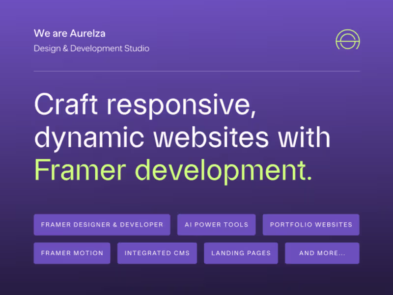 Cover image for Framer-Powered Website Design & Development