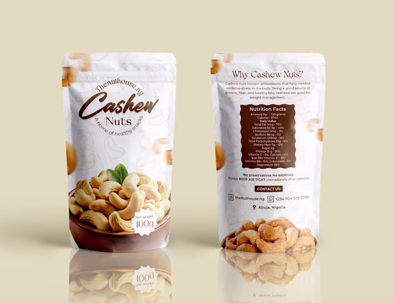 Cover image for Thenuthouse.ng - Product Package Label Design