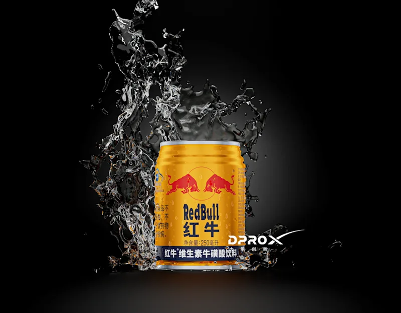 Cover image for 3D rendering of energy drink Red Bull