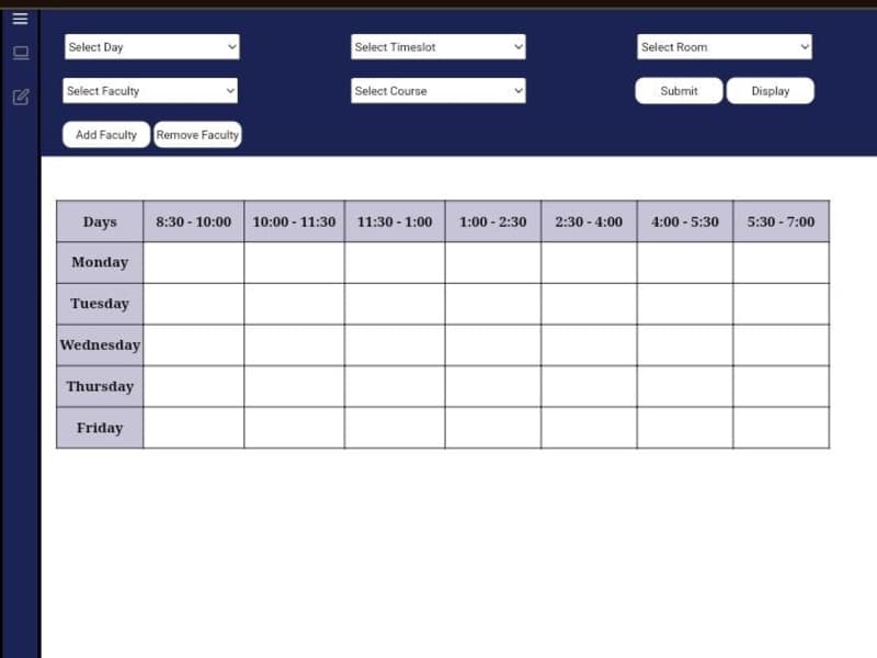 Cover image for Timetable management system