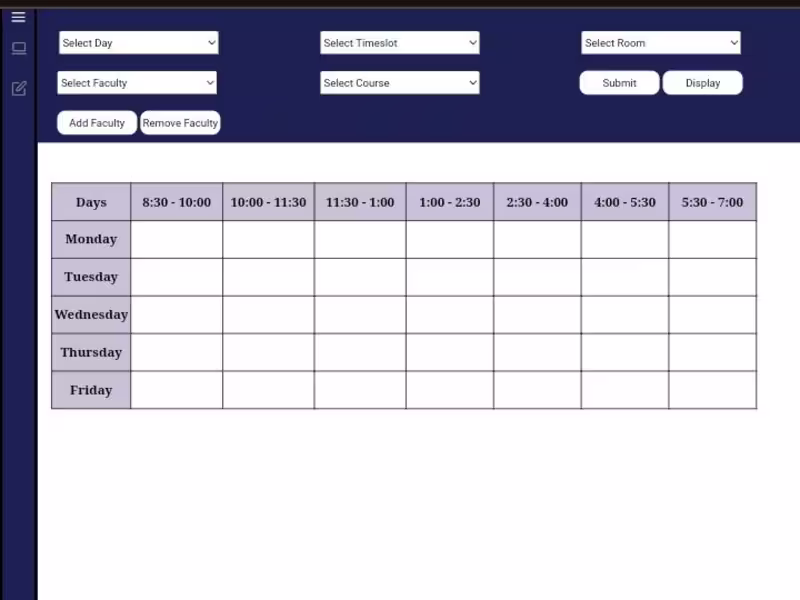 Cover image for Timetable management system