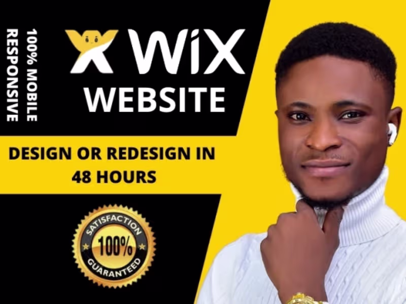 Cover image for Wix website design, wix website redesign, and Wix landing page