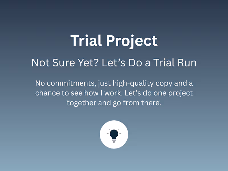 Cover image for Trial Project | Start Here!