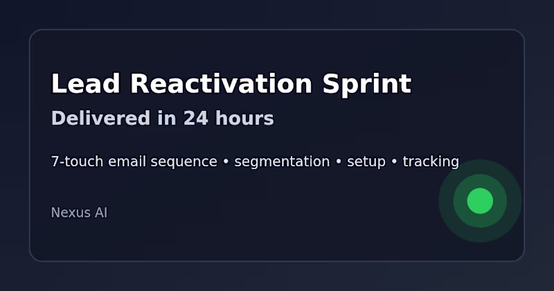 Cover image for Lead Reactivation Sprint (24h)