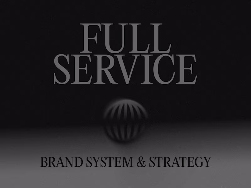Cover image for Full Service - Brand System & Strategy
