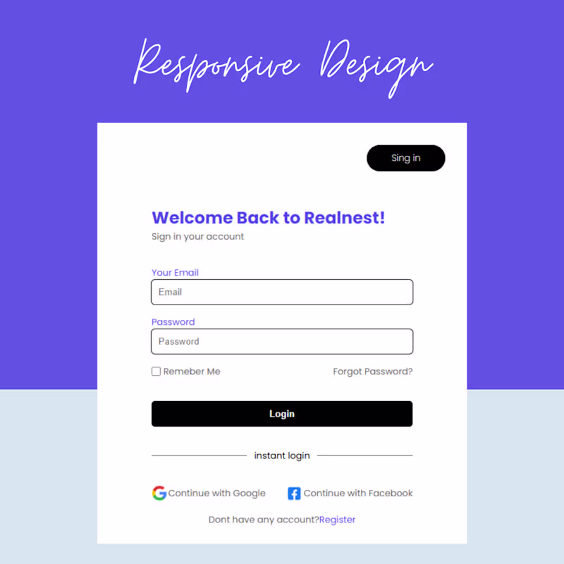 Cover image for React + Vanilla CSS Login 🔥 Simple, modern login page built...