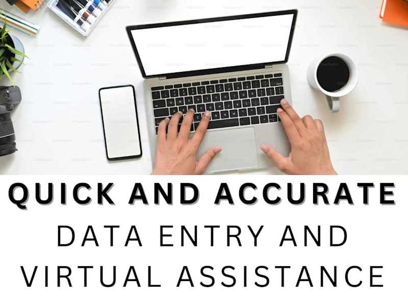 Cover image for Get precise data entry, research, typing, and virtual assistance