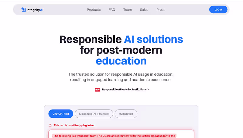 Cover image for Integrity AI