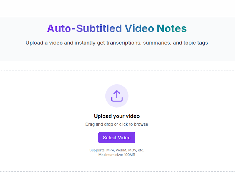 Cover image for Clipscribe - Auto-Subtitled Video Notes