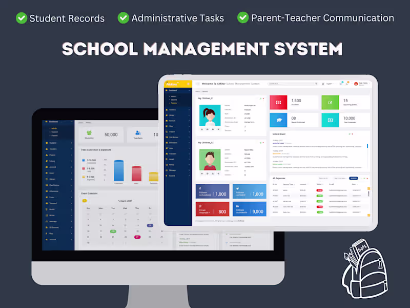 Cover image for Custom Web School Management System in React.js & Laravel