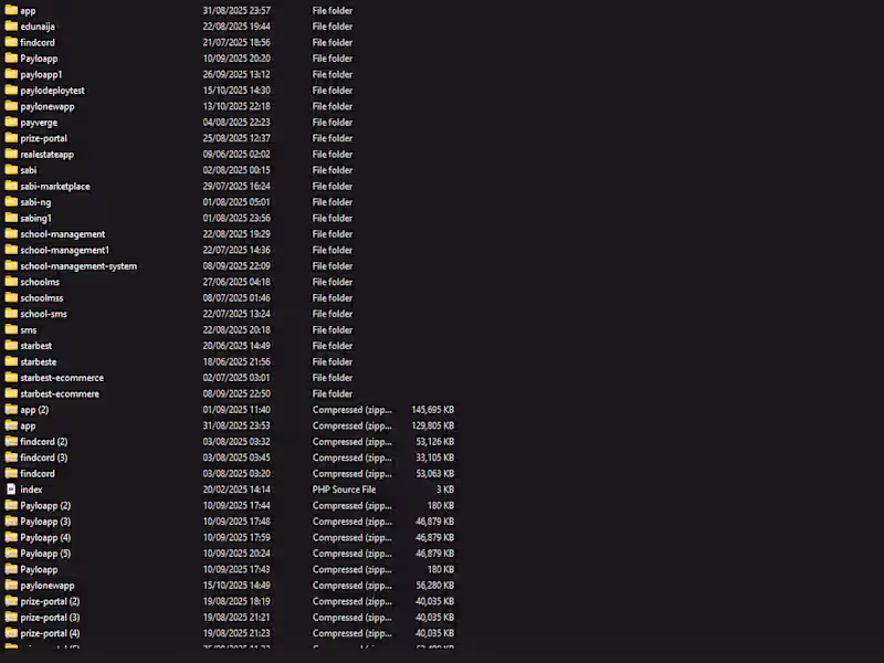 Cover image for Spot my project development folder😂