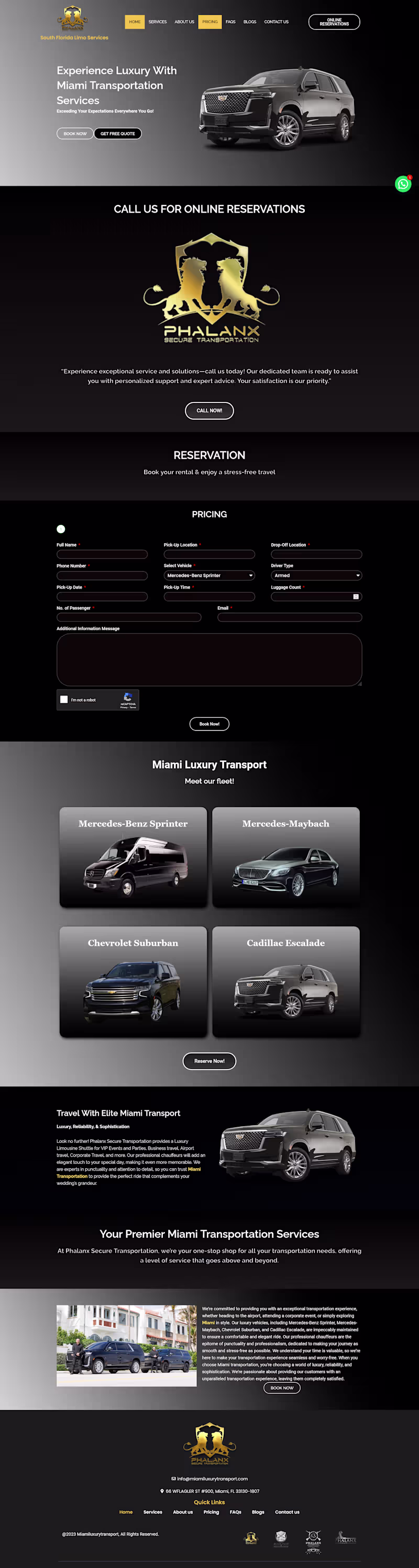Cover image for Luxury Transport Website