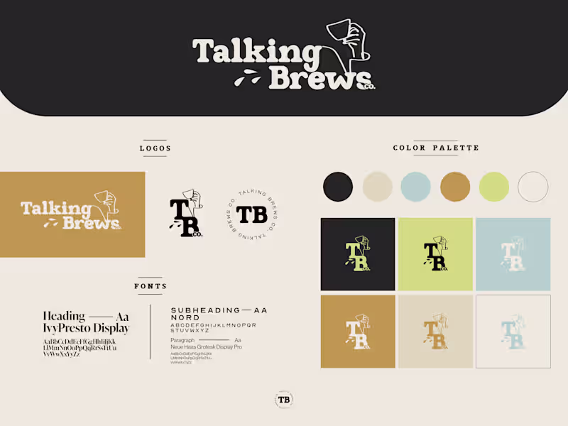 Cover image for Talking Brews Co. Branding Board