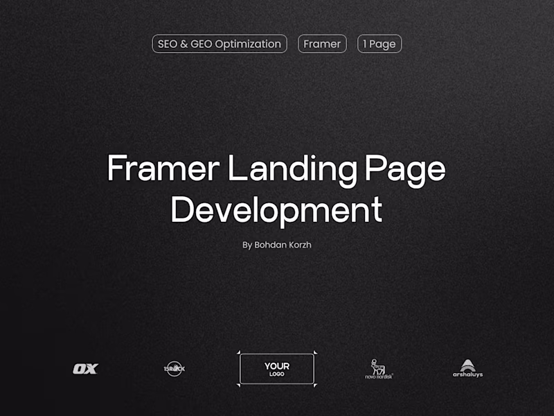 Cover image for Framer ♦︎ Landing Page Development 