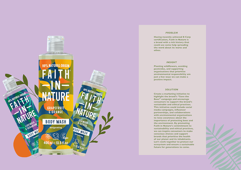 Cover image for FAITH IN NATURE SUPPORTING BEES 