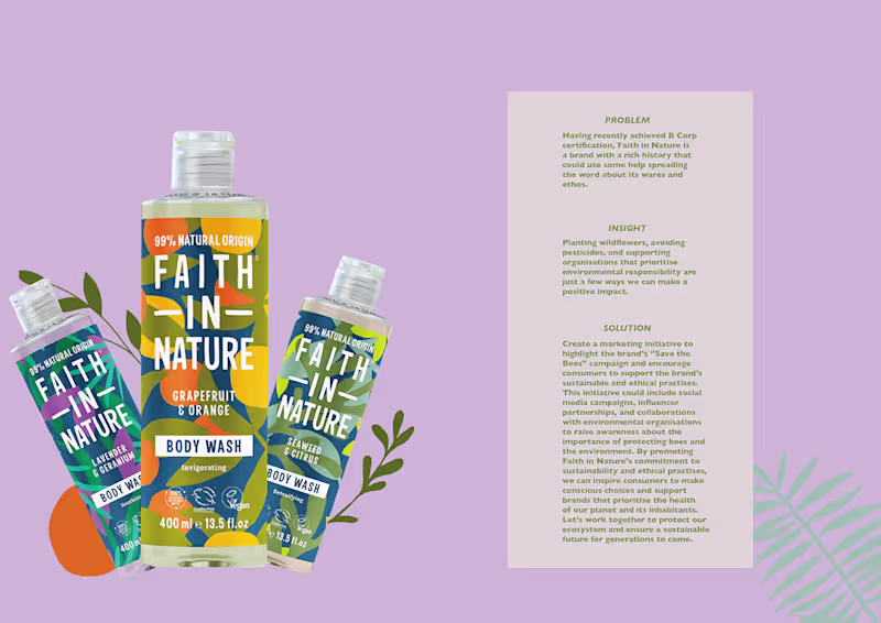 Cover image for FAITH IN NATURE SUPPORTING BEES 