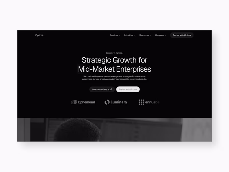 Cover image for Optima: Mid-Market Growth Consultancy