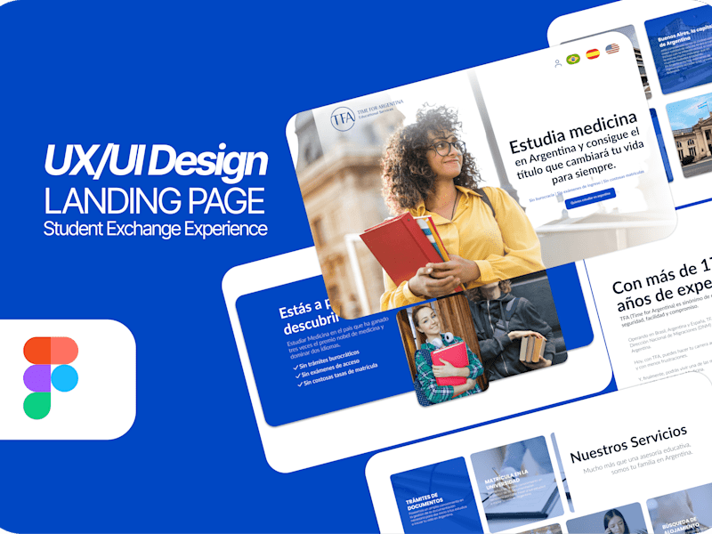 Cover image for Landing page designs for an Student Exchange Experience 