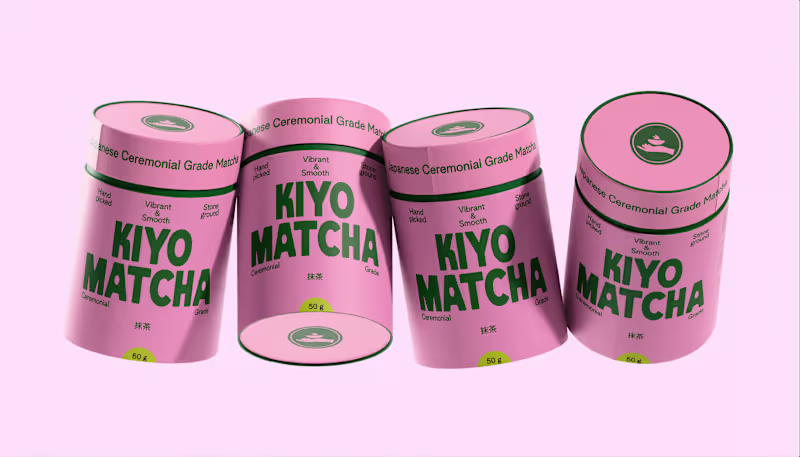 Cover image for Kiyo Matcha — Brand Identity & Packaging Design Kiyo Matcha ...