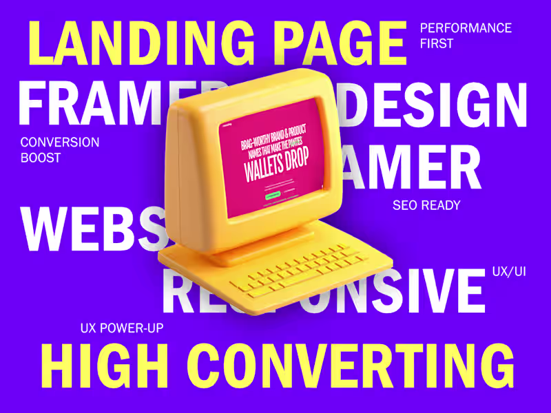 Cover image for Framer LANDING PAGE Design & Development From Figma to Live Site