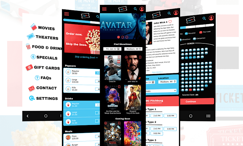 Cover image for Mobile app for booking a movie ticket (Google project)