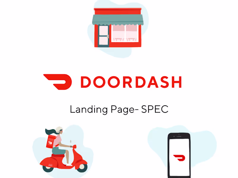 Cover image for DoorDash Landing Page- Spec