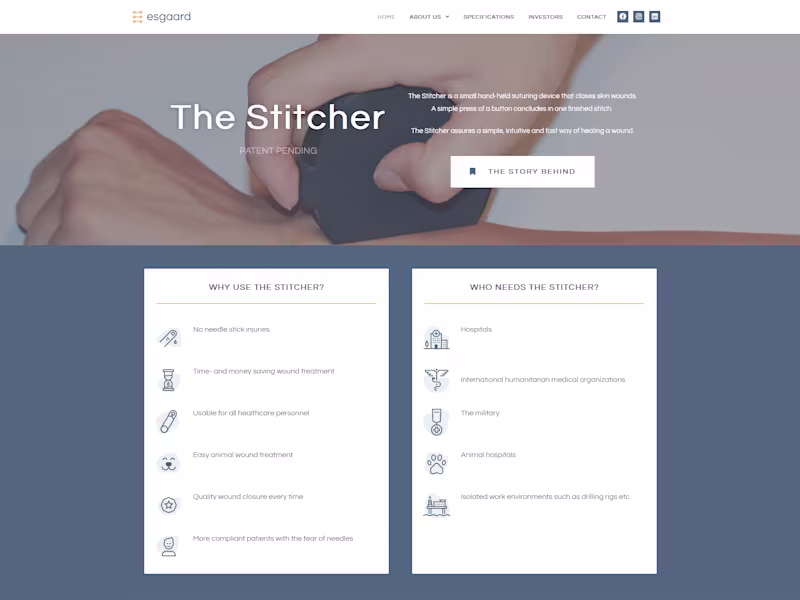 Cover image for Esgaard website