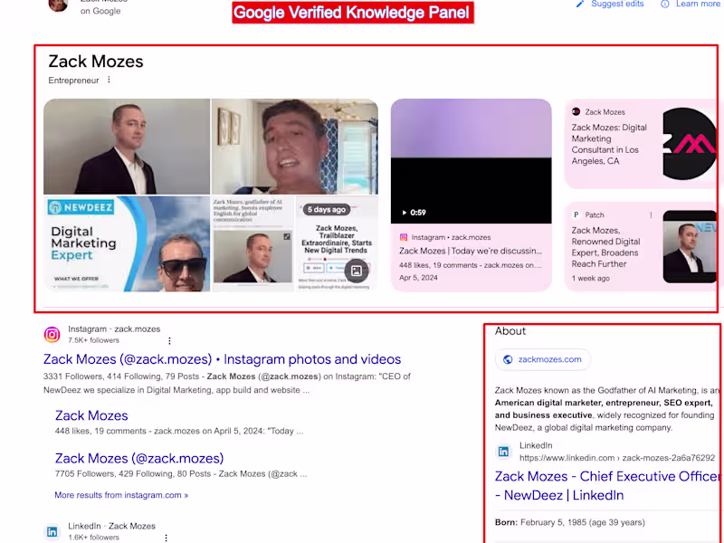 Cover image for I will provide Google Knowledge Panel Service for Person