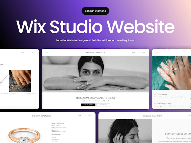 Cover image for Wix Studio Website for Premium New Zealand Diamond Brand 
